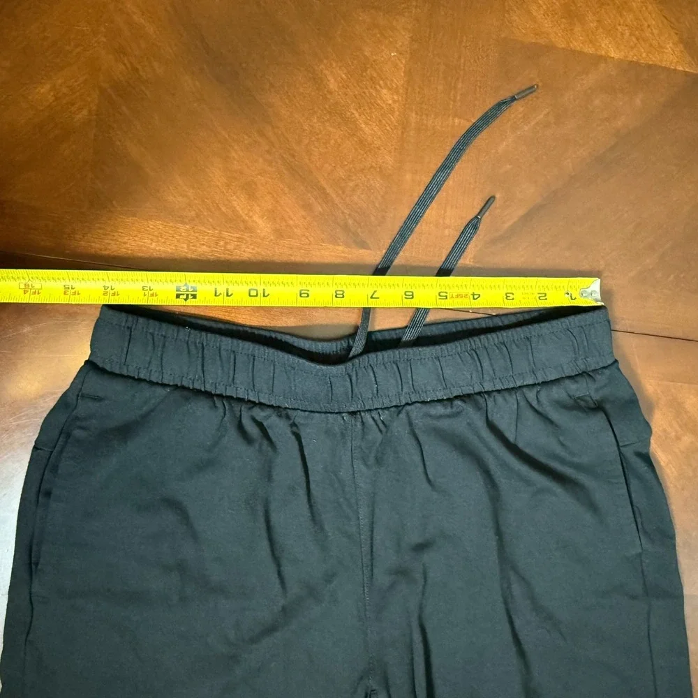 Members Mark Luxe Mens M Black Drawstring Lounge‎ Short Zip Pocket Comfort